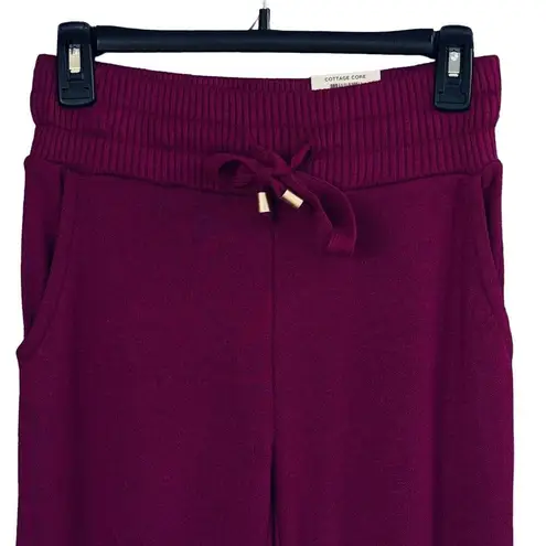 INC Large Flare Knit Sweater Pants Pockets Stretch Autumn Berry Magenta New