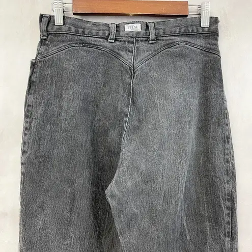 Pulse VTG 80s Bareback Jeans Womens 26x30 Washed Black Acid Wash Retro High Rise