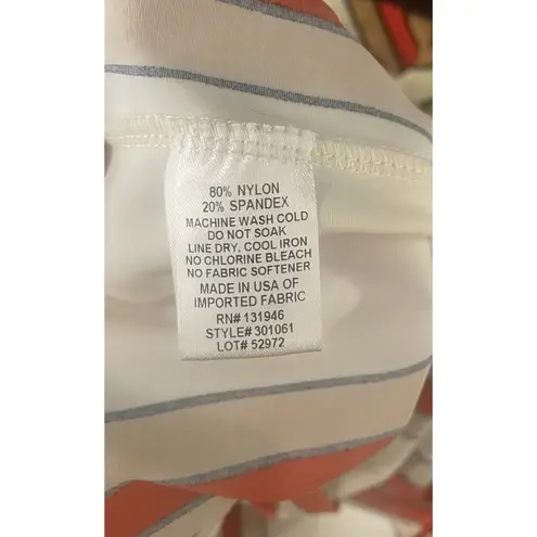 JUDE CONNALLY Smooth Stretch Tank Orange Brown Geo Print Tunic Mod L Large