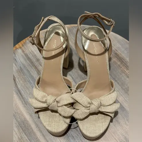 Antonio Melani  Bindi Raffia Bow Platform Bow Sandals  size 9M New with tags - Image 3