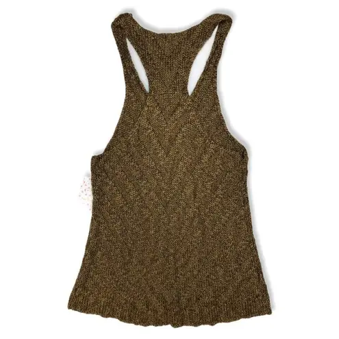 Free People  Brown Chevron Sweater Knit Tank Top size XS