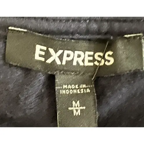 EXPRESS  ~ Long Sleeve Relaxed Top ~ Size Medium~ Blue ~ Shear Sleeves