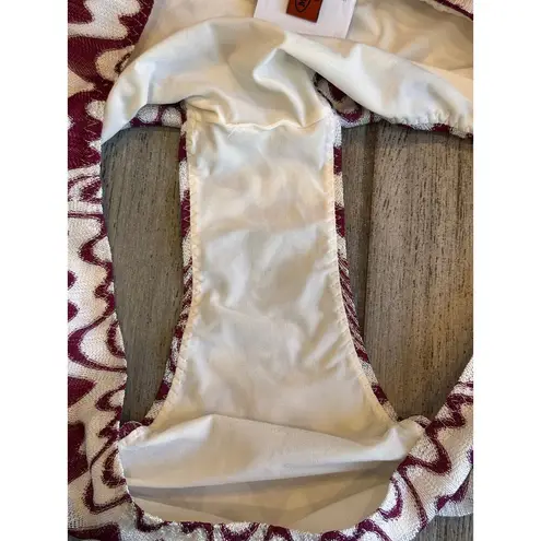 Missoni Mare Zig Zag Bikini White/ Burgundy size 48 / 12