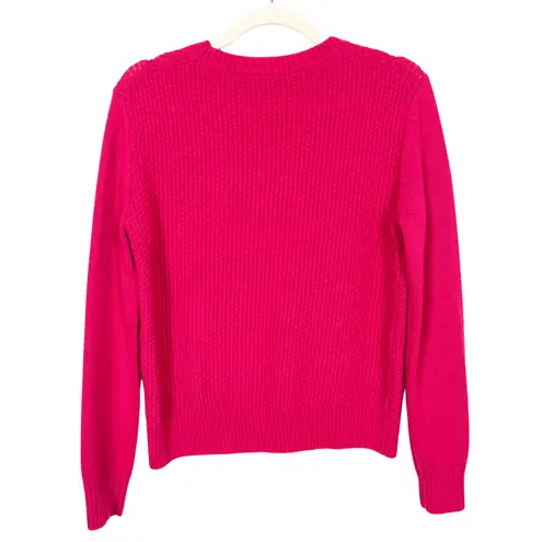 Title Nine Dark Pink Breakthrough Crew Neck Sweater Long Sleeve Women's Medium