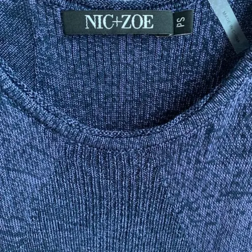Nic+Zoe Navy Silk Mix Tank SP