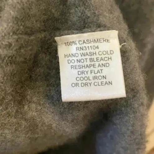 Madison‎ Cashmere Gray Turtleneck Sweater Cropped Slim Fit Pullover Fuzzy XL