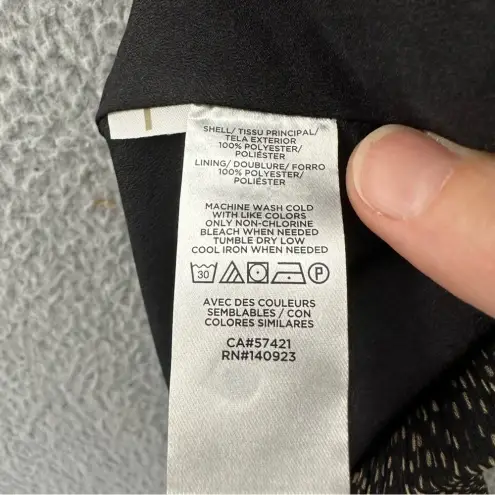 Loft  Pull On Gathered‎ Ruffle Skirt Black Tan Women's Medium