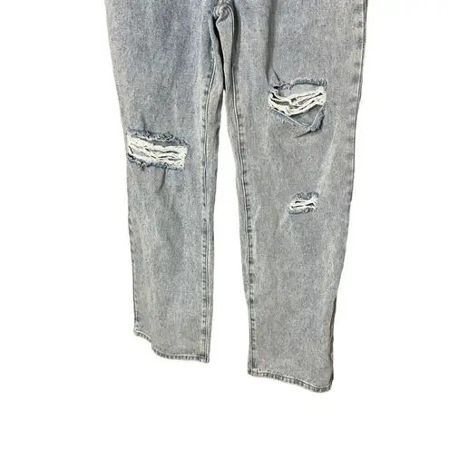 Cider High Rise Loose Straight Leg Distressed Jeans