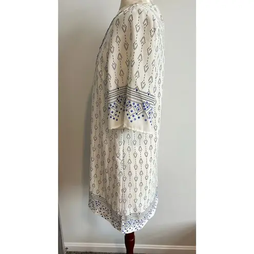 Dina Be Embellished Geometric Print Knee Length Dress Small