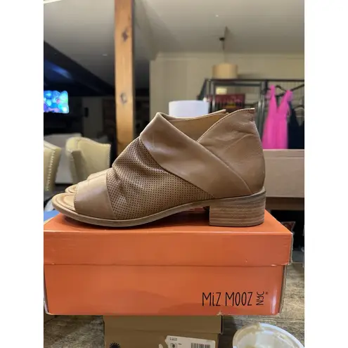 Miz Mooz Leather Heeled Sandals- Melia-Toffee Size EU 42 US 10.5-11