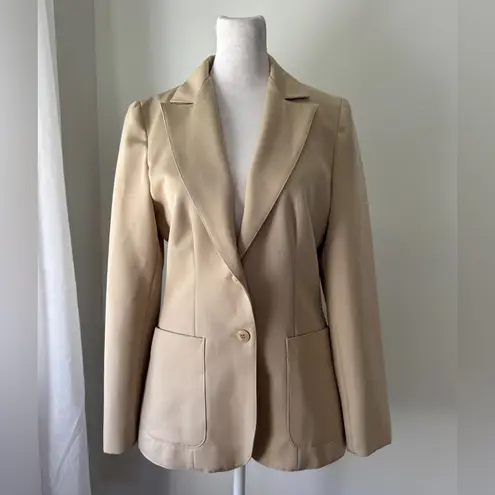 Vintage ‘80s Panther Light Tan Single Breasted Blazer Size XS
