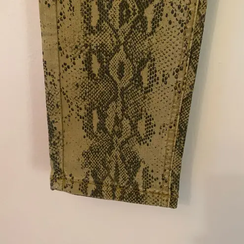 Judy Blue Skinny Fit Snake Print Jeans Brown Green High Rise Women size 11 / 30