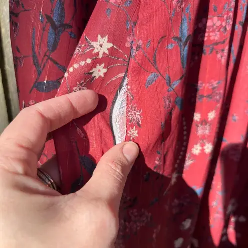 Miami Boho flowy high low cranberry color dress size medium