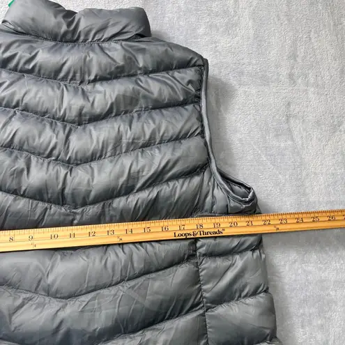 32 Degrees Heat Women's XL Gray Puffer Vest Lightweight Zip Up Insulated