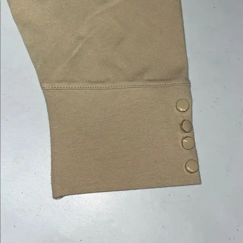 Denim & Co . Size 3X Beige Essentials Long Sleeve Turtleneck Knit Top Shirt