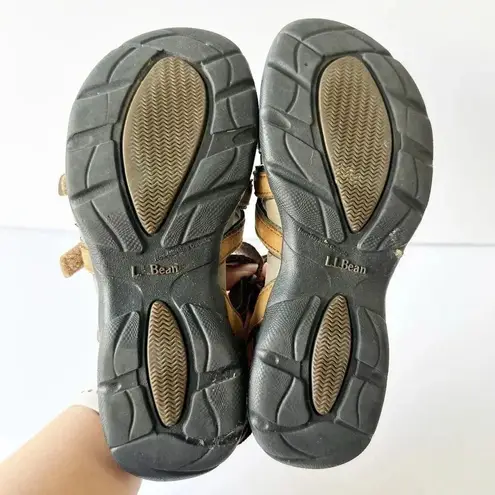 LL BEAN Tan Boothbay Water Outdoor Sandals Womens 6 Gorpcore Hiking Camping