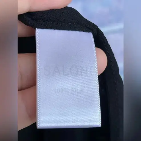 Saloni Leah Robe silk Dress w/Slip size 0 Black