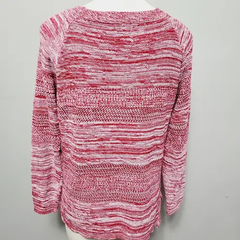 st. john's bay  rumba red marled scoopneck sweater size large