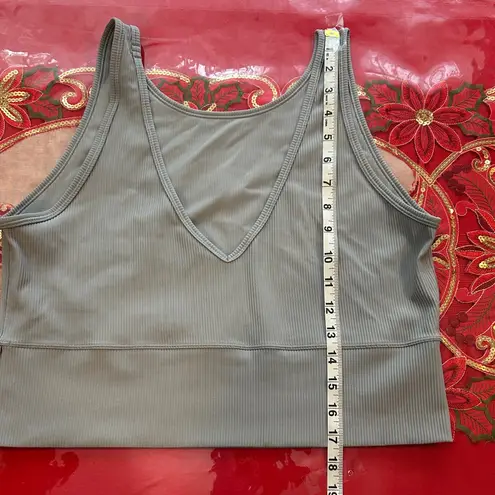 Lululemon  Power Pivot Ribbed Tank Top cropped activewear Size 14