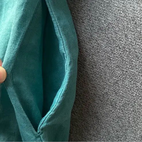Sundance 100% Linen Dusk to Dawn Teal Dress Small