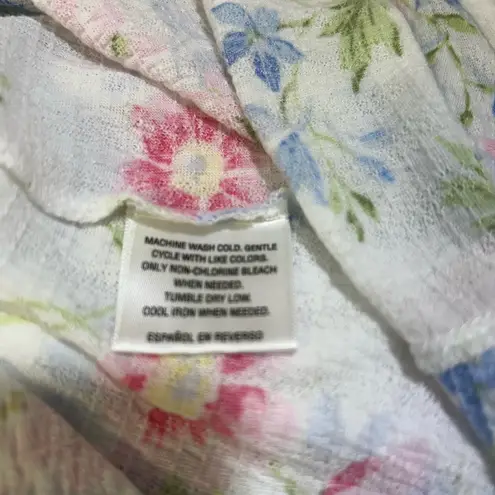 Charter Club Floral Chemise in White and Pink