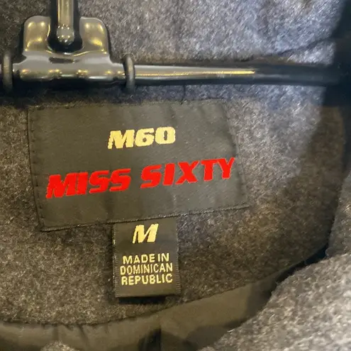 Miss Sixty Winter Trench Coat Retro Y2K Flared Button Closure EUC Sz M Women’s