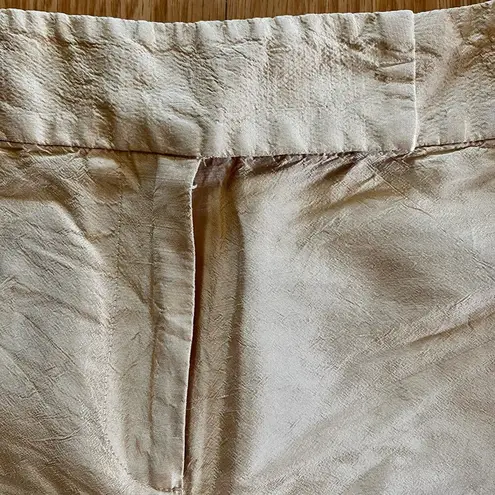 Hugo Buscati Designer Tan Silk Formal Pants Womens 6