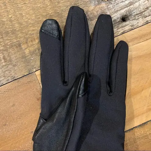 Lord and Taylor  Black Leather Gloves Touch Screen Compatible L/XL NWT