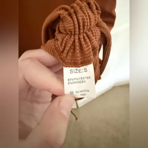 Amazon  BTFBM Sleeveless Bodycon Ruched Dress Side Drawstring Tan Brown Tank