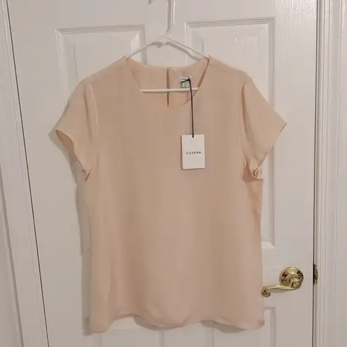 Cuyana Silk Tee In Blush Pink NWT Size Large