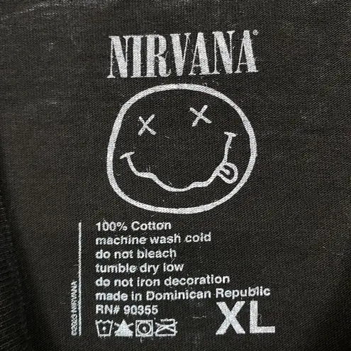 Nirvana  Nevermind Mineral Wash Grunge Band Tee XL