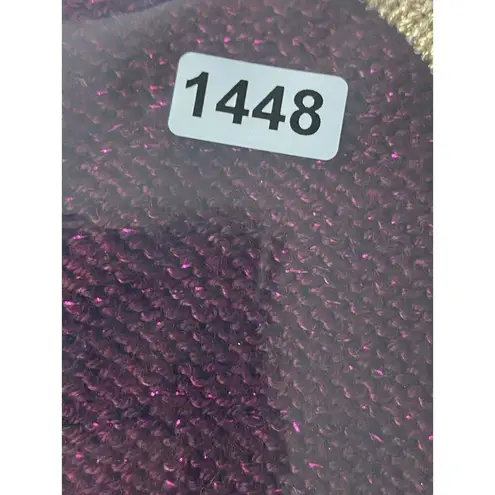 Jaclyn Smith Vintage Sweater Vest Sz L Burgundy Shimmery Holiday Party Button Up