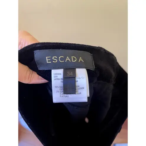 Escada Velvet Vintage Y2K Flare Jean Pants Bottom Black Size 34 US 2