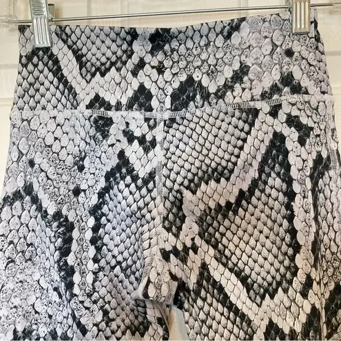 Varley Snakeskin Sycamore Mesh Panel Compression Leggings Ash Python Athletic XS