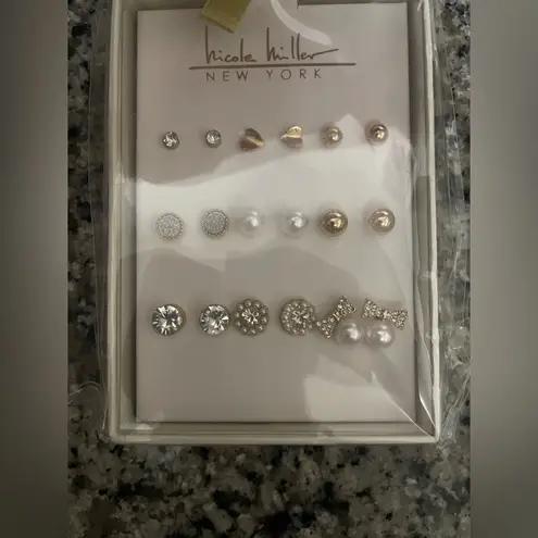 Nicole Miller  9 Pair Box of Earrings - BNIB