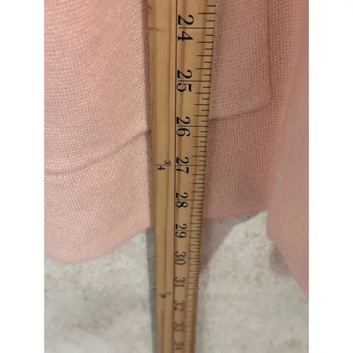 Magaschoni Women's Pink Wool Blend Open Front Knit Blazer Casual Jacket Medium