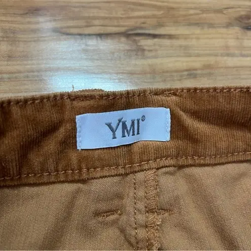 Ymi Jeans Brown Corduroy Button Front Mini Skirt Juniors Size 9/29