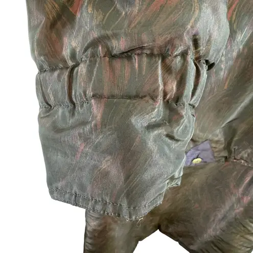 Mulberry Street Vintage Long Padded Shimmery Lined Full Zip Jacket Size S