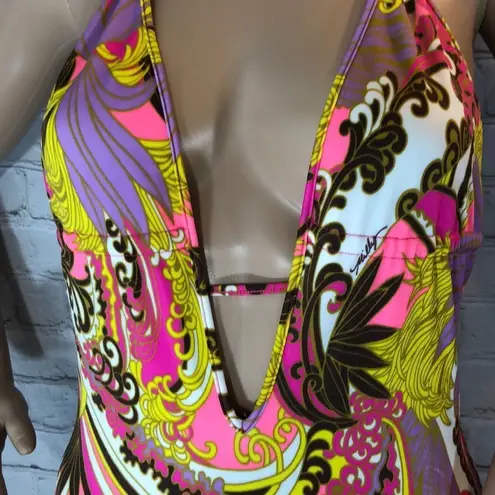 Milly Cabana Acapulco Plunge Maillot Swimsuit