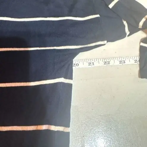 autumn cashmere Autumn Cashmere Women's Striped 3/4 Sleeve Drop Shoulder Top Blue White Size XS - Image 8