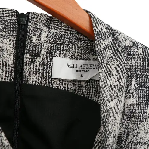 MM.LaFleur The Aditi Dress Crackle Black White Sleeveless V-Neck 8