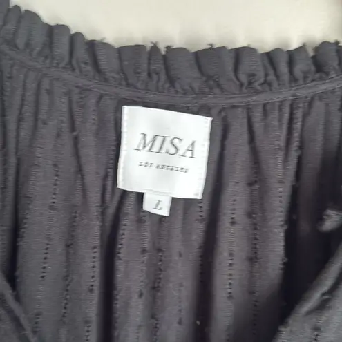 MISA Los Angeles Lilian Mini Dress Black Large