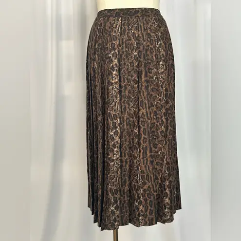 Moda Spiegel Leopard Print Maxi Skirt (999) Brown
