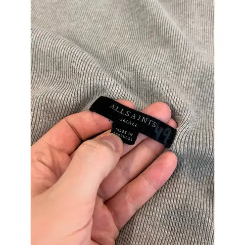 ALL SAINTS Grey Drape Cardigan/Sweater