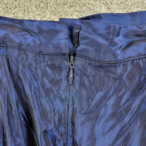 J.R. Nites by Caliendo Taffeta Maxi Skirt Womens 10 Blue Pleated A