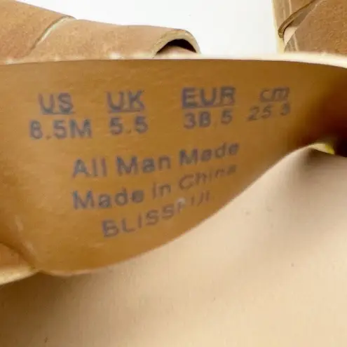 Dr. Scholl’s Blissful Platform Clog Sandal Brown Faux Leather Women's Size 8.5