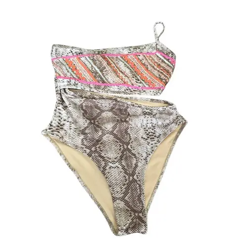 Ramy Brook Printed Cassia Cut Out One Piece Swimsuit Size XS NEW