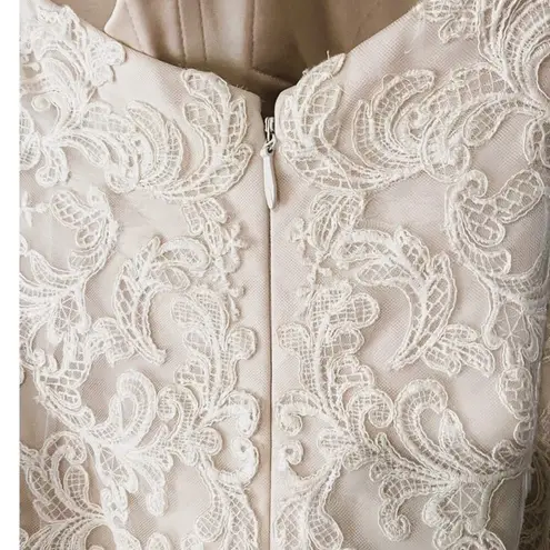 W•too NWT~ WTOO Ivory "Flora" Strapless Sweetheart Neck Wedding Dress Bride Gown ~12