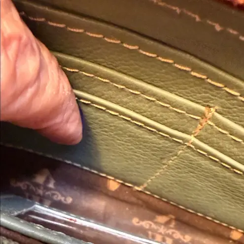 American West Brown and Green Floral Wallet