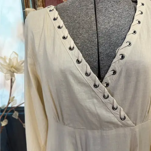 Stetson NWT 100% Cotton Western Cowgirl Raw Hem Dress ~ Size Large 💛🍄